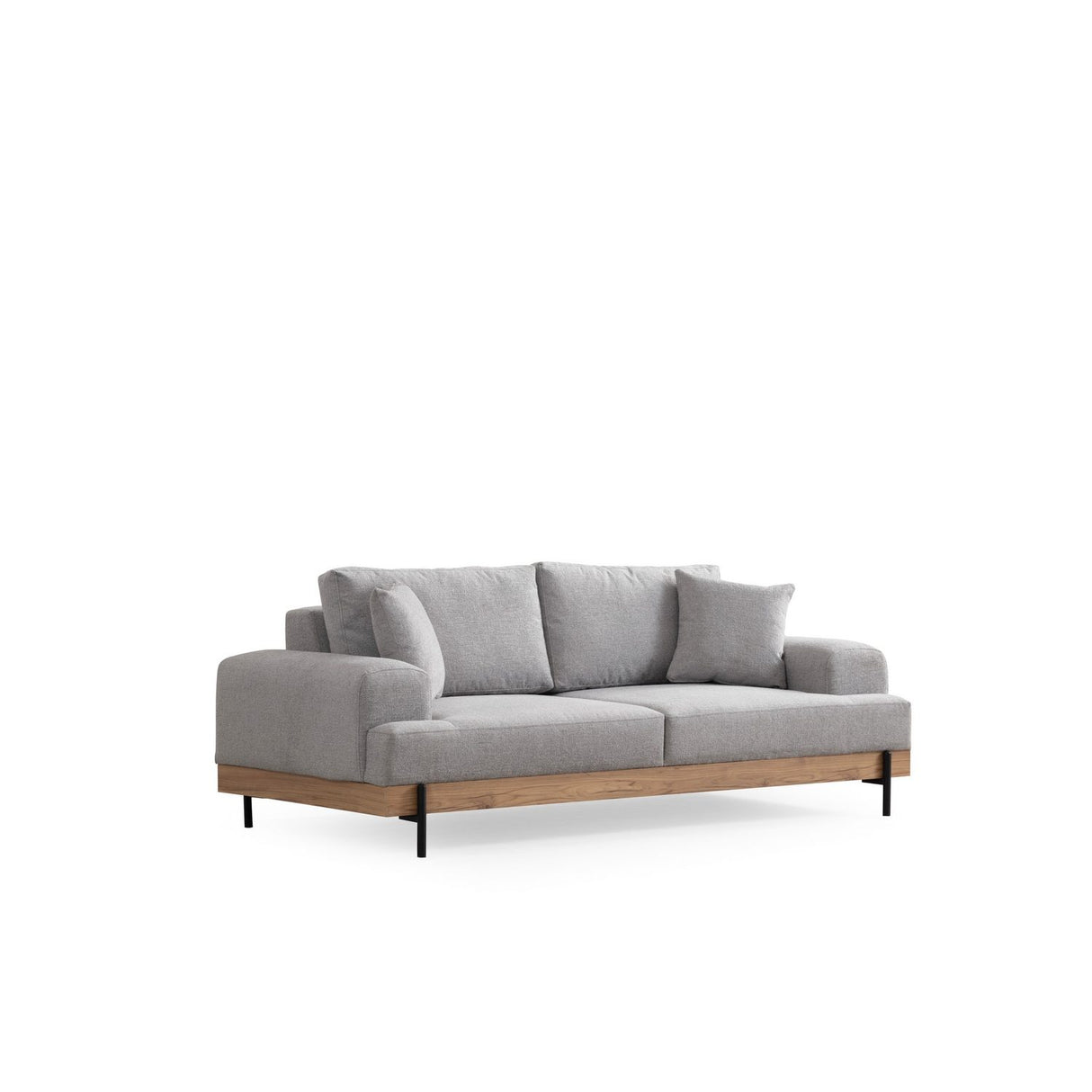 Eti Oak 3-sits (220 x 98 x 78 cm) 3-sitssoffa Grå