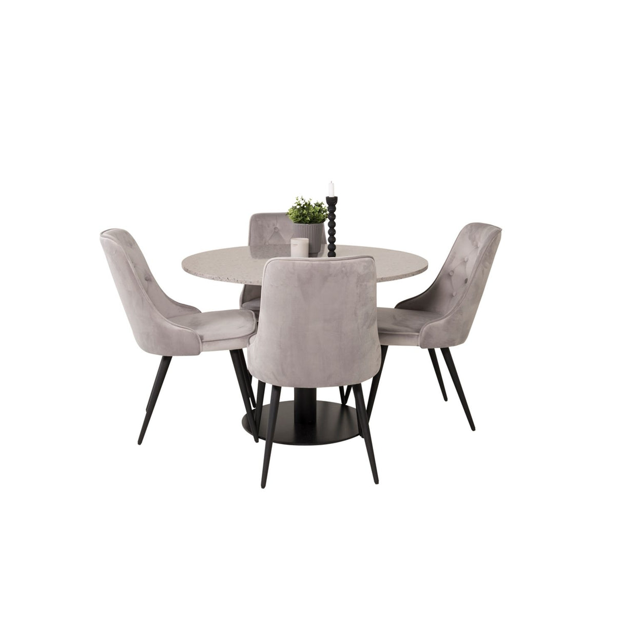 Razzia, Velvet Deluxe Rund matgrupp Svart