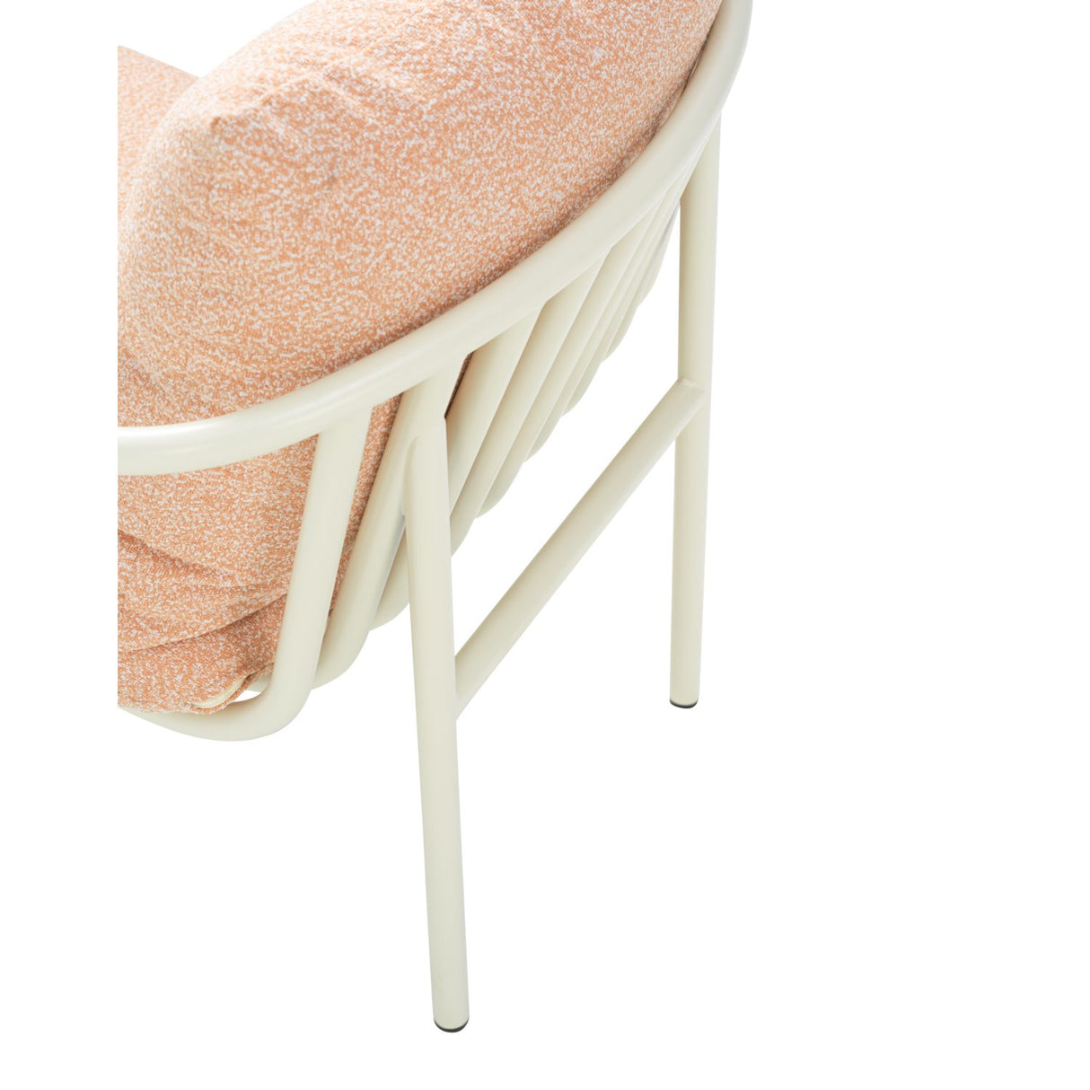 Bendt Fåtölj Pearl White/Teddy Orange