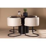 Olivia, Simrishamn Rund matgrupp Beige, Svart, 4st