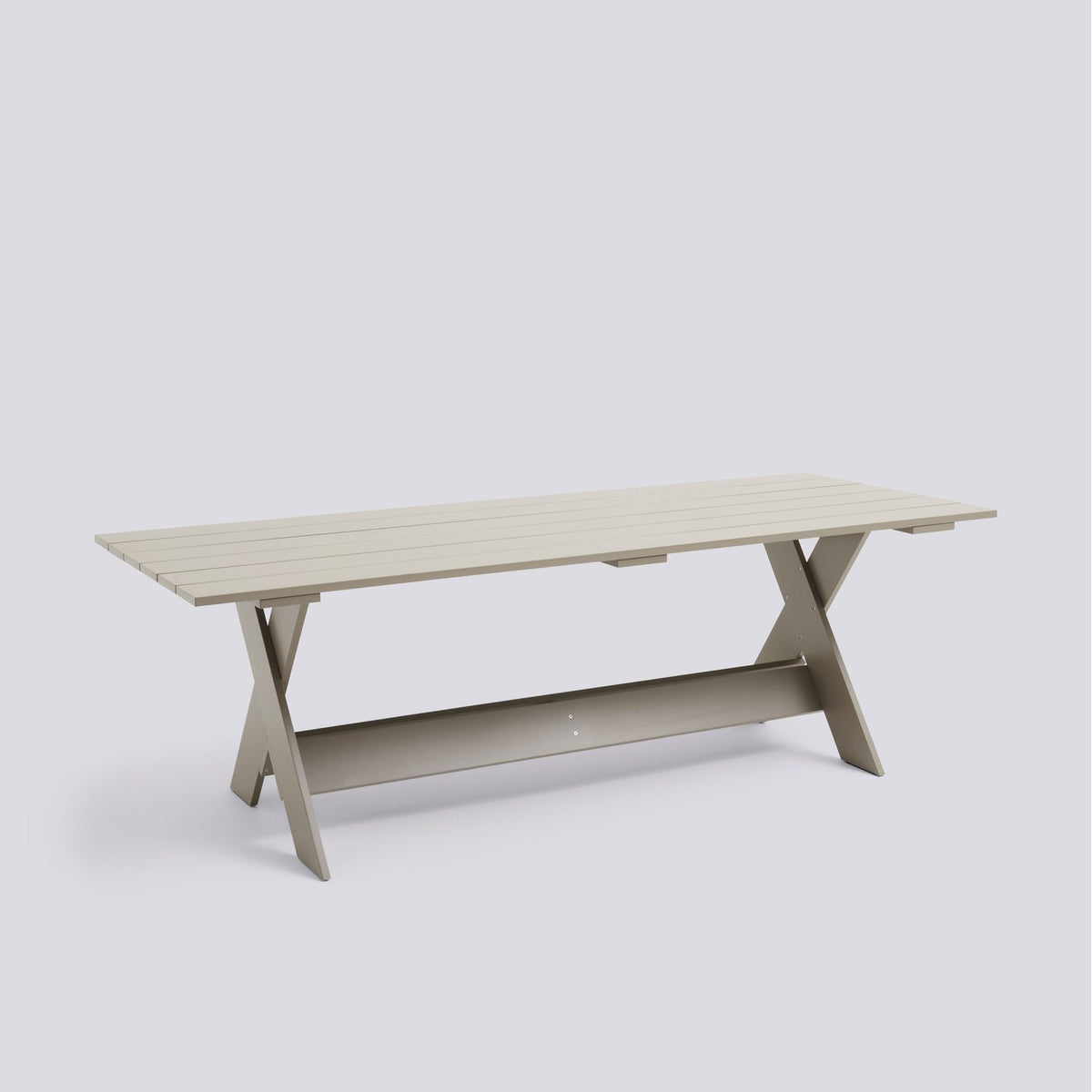 Crate L230 × B89,5 × H74,5 cm Matbord London fog – massiv furu med vattenbaserad lack