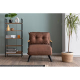 Hanoi Enkel lampa (26 x 120 x 60 cm) Brun 1-sits bäddsoffa