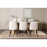 Olivia, Leone Rektangulär matgrupp Beige, Natur, 6st