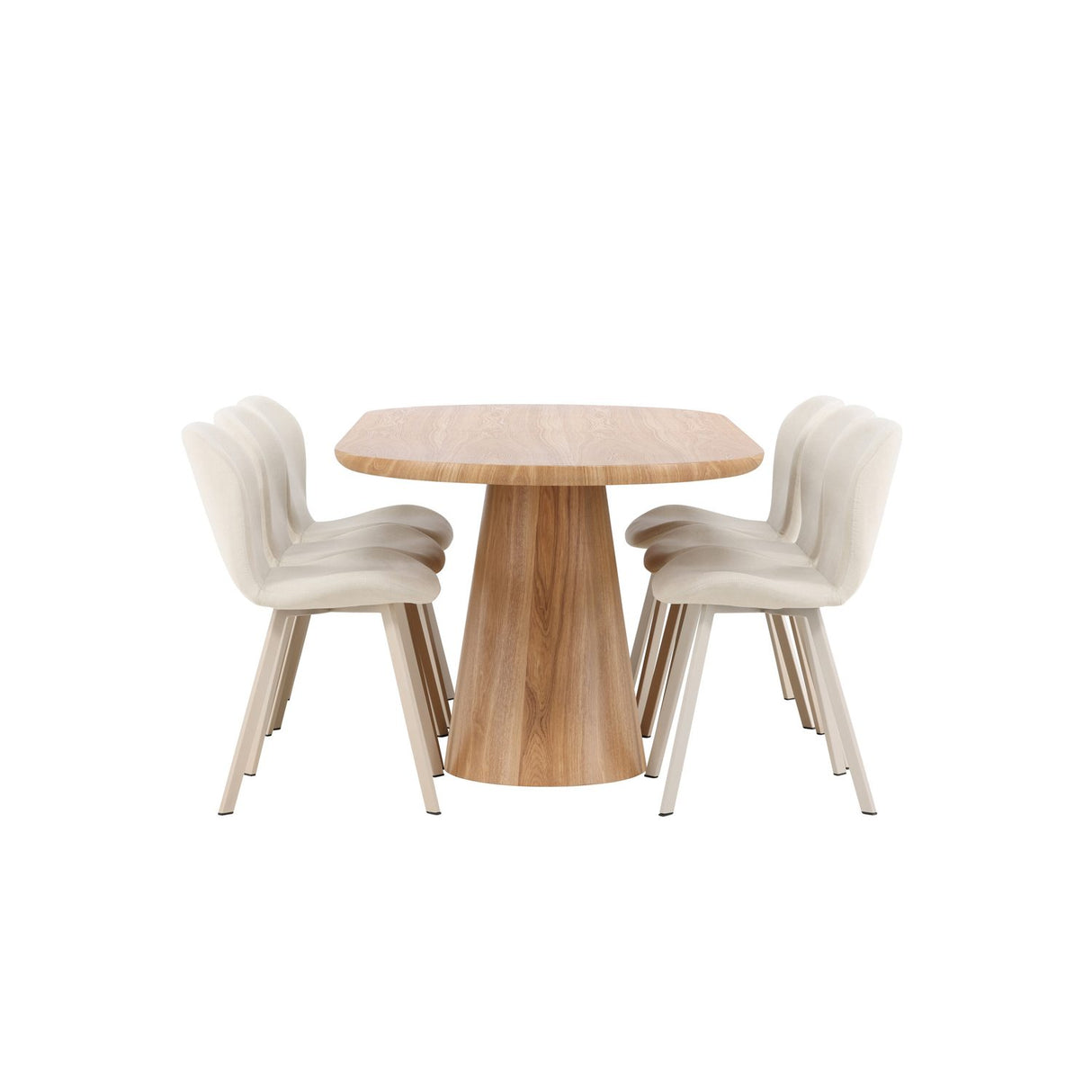Stjärnö, Lilja Oval matgrupp Beige, Natur, 200 x 90