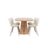 Stjärnö, Lilja Oval matgrupp Beige, Natur, 200 x 90