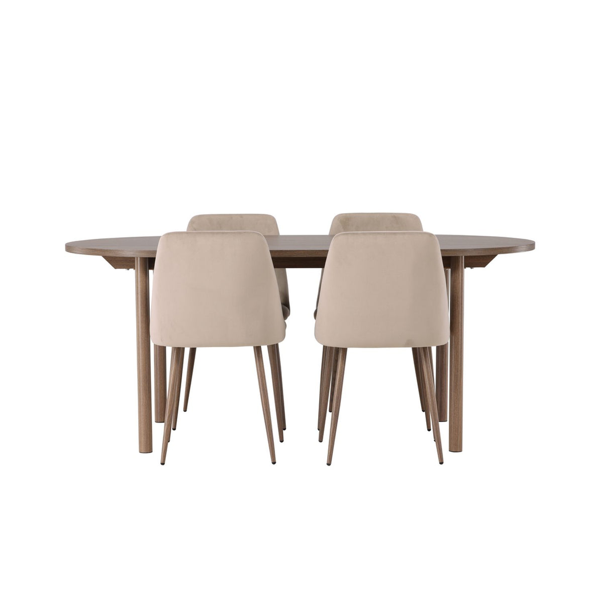 Andy, Night Oval matgrupp Valnöt, Beige, Natur, 180 x 90