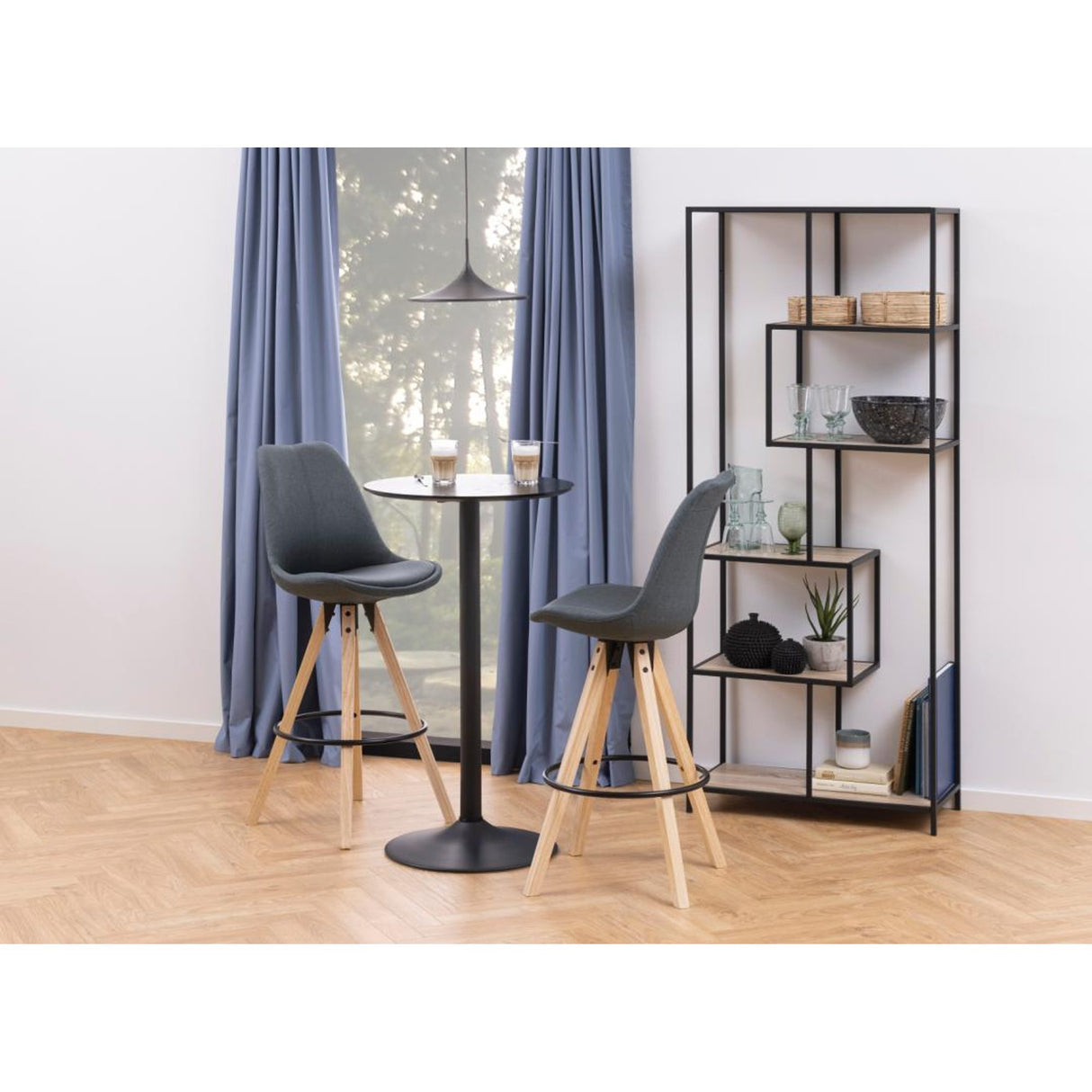 Seaford Bokhylla Asymmetrisk 185x77x35 cm Sonoma Ek