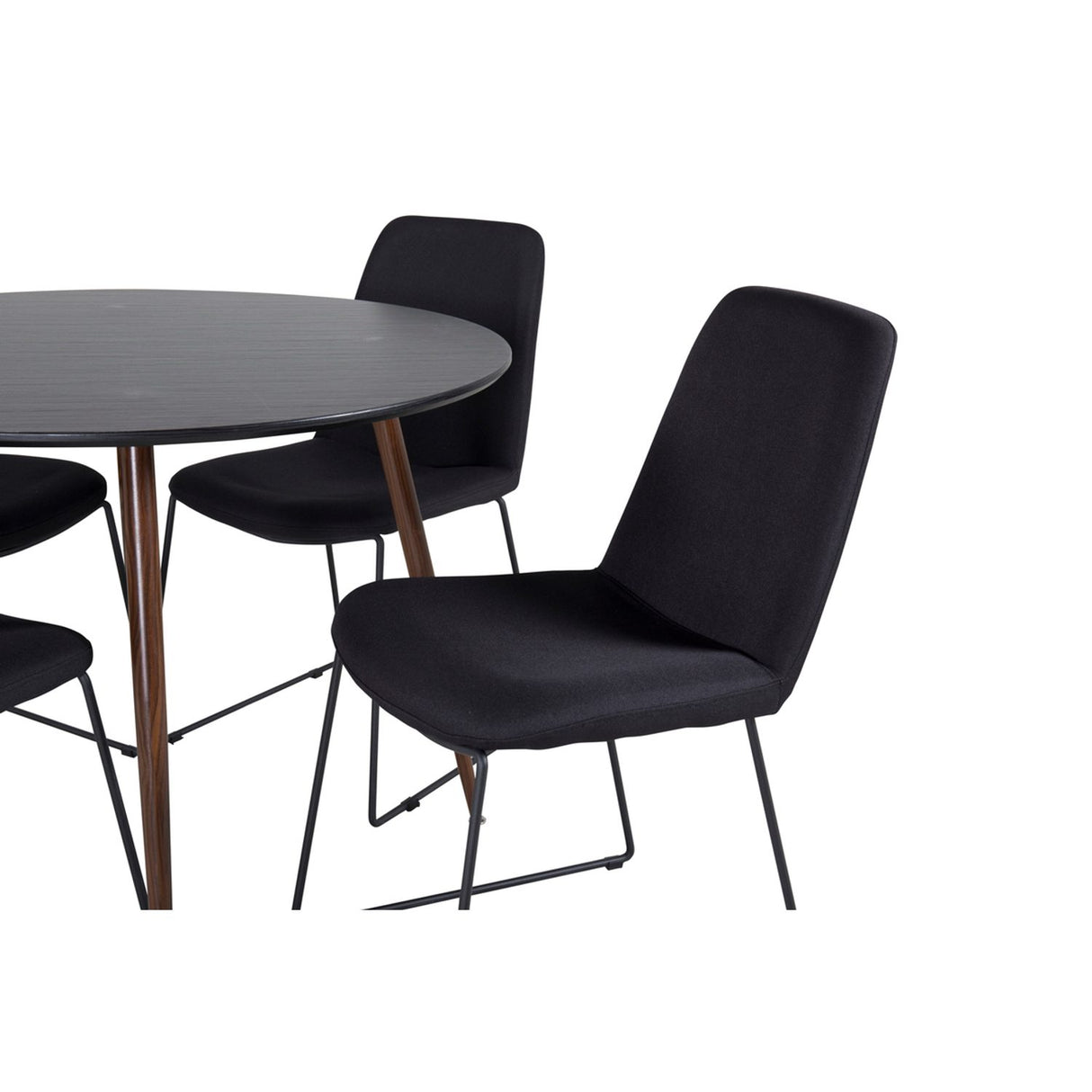Plaza, Muce Rund matgrupp Svart, Svart, 4st