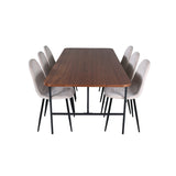 Uno, Polar Rektangulär matgrupp Beige, Svart, Svart,Natur, 200 x 90