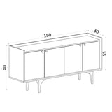 Paramaribo (150 x 80 x 40 cm) Konsol Sapphire Oak