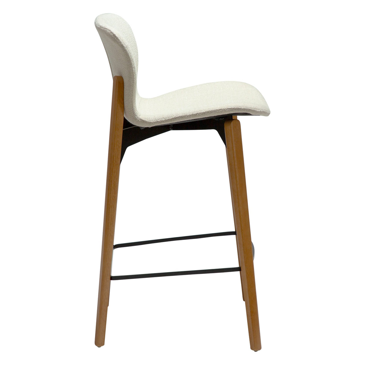 Paragon Barstol Bone White bouclé, Oak