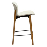 Paragon Barstol Bone White bouclé, Oak