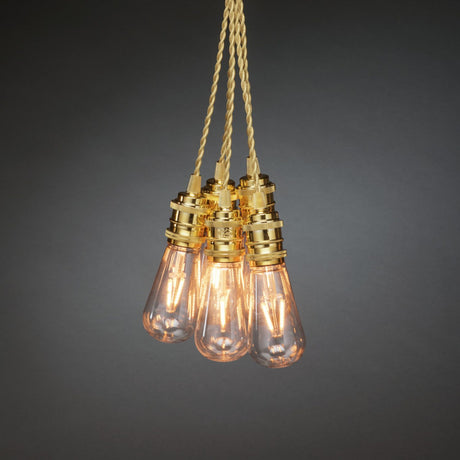 E27 8 Amber LED Guldkabel Dimmer Ljusslinga Inomhus