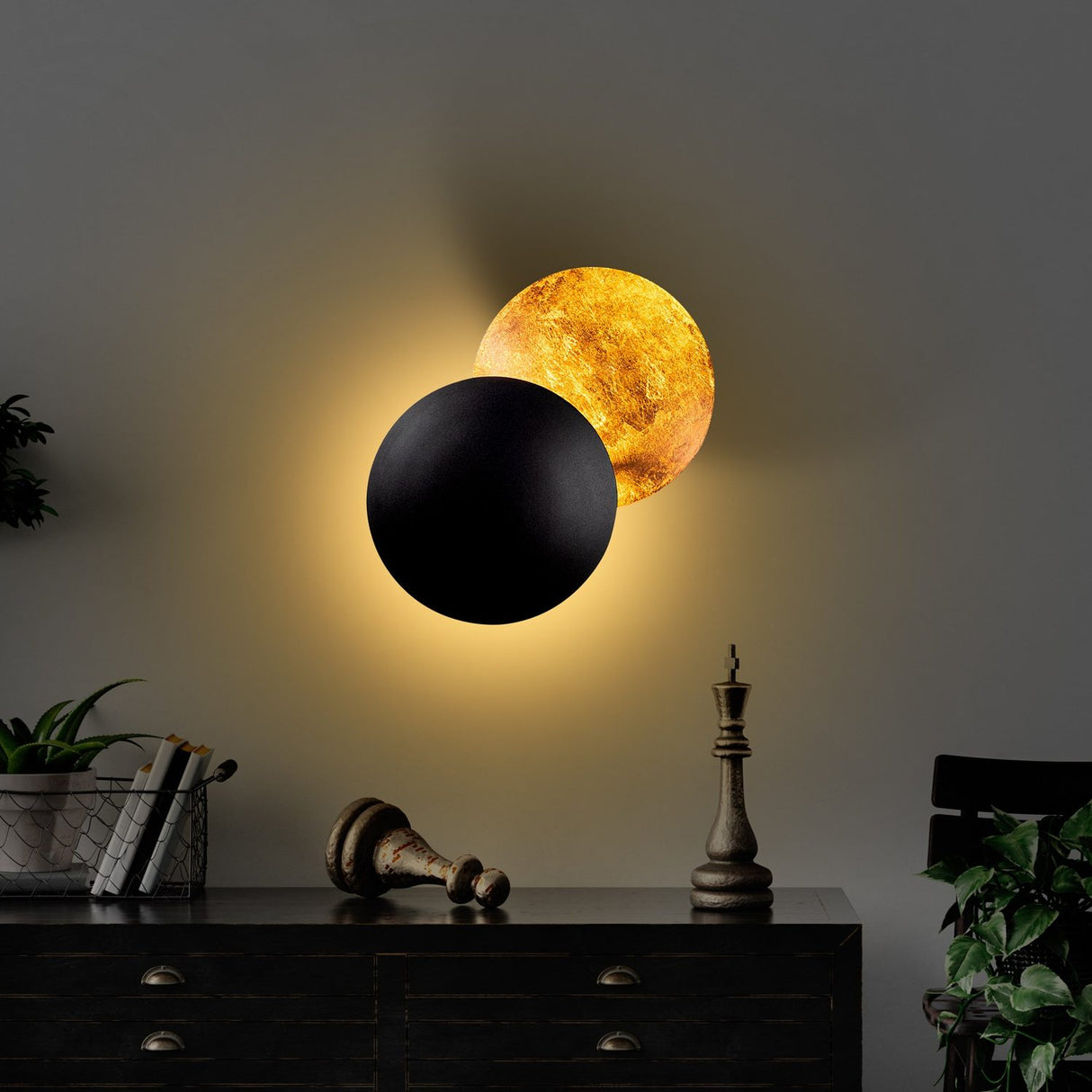 Yosemite Vägglampa Svart / Koppar