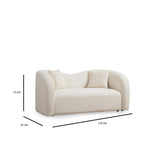 Ohrid (170 x 76 x 75 cm) Creme 2-sitssoffa