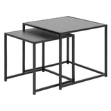 Seaford Satsbord 45x50x50 cm Ask Svart