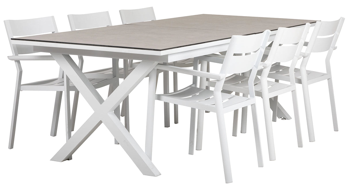 Hillmond Matgrupp Vit ink 6st Delia Karmstolar