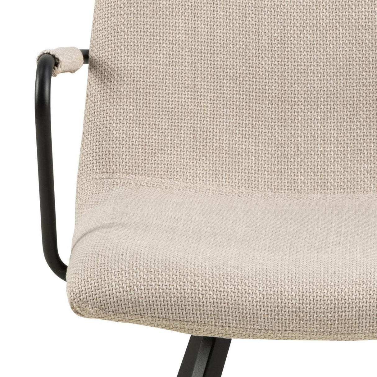 Selina Matstol med Armstöd Basel tyg Beige