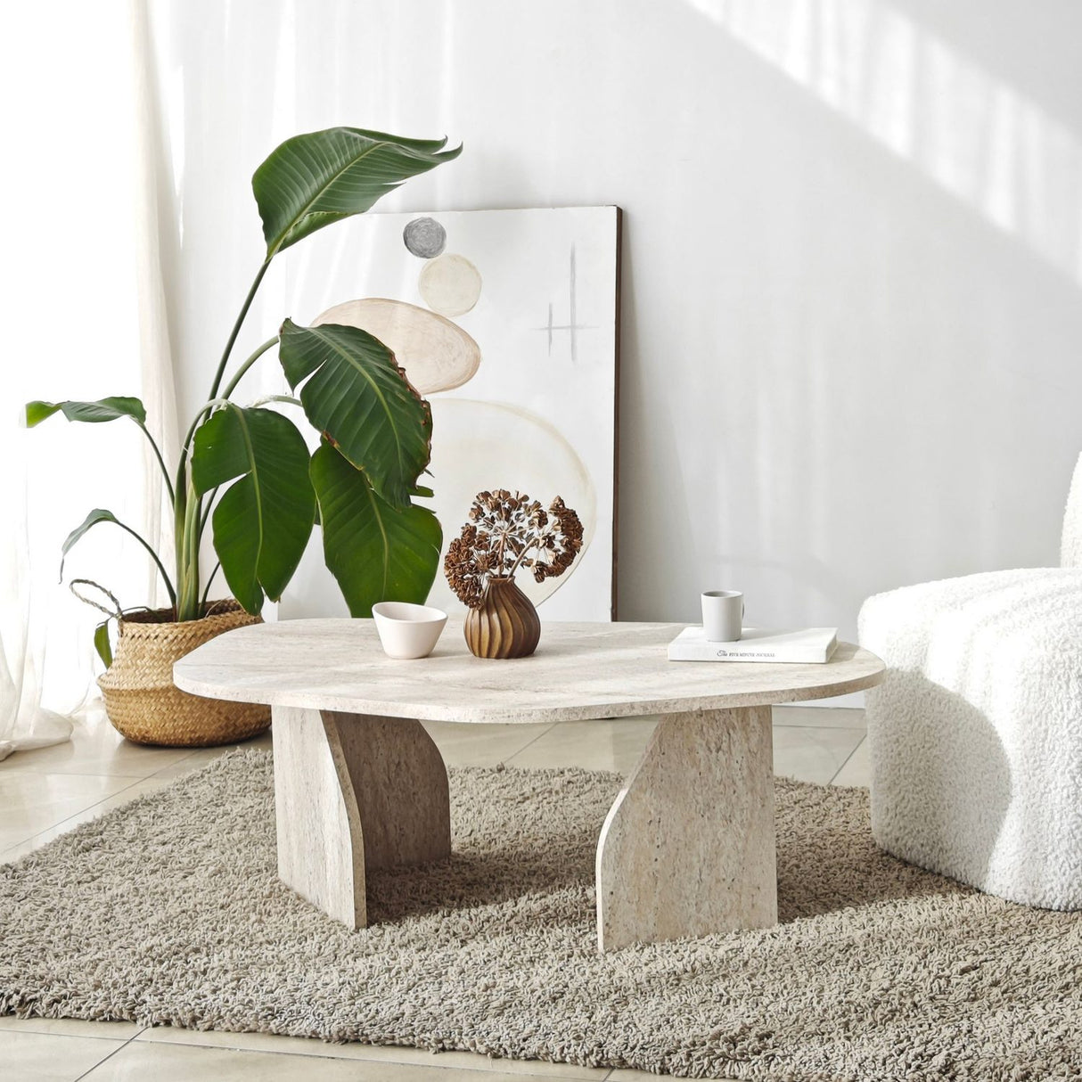 Rascel Soffbord Travertin