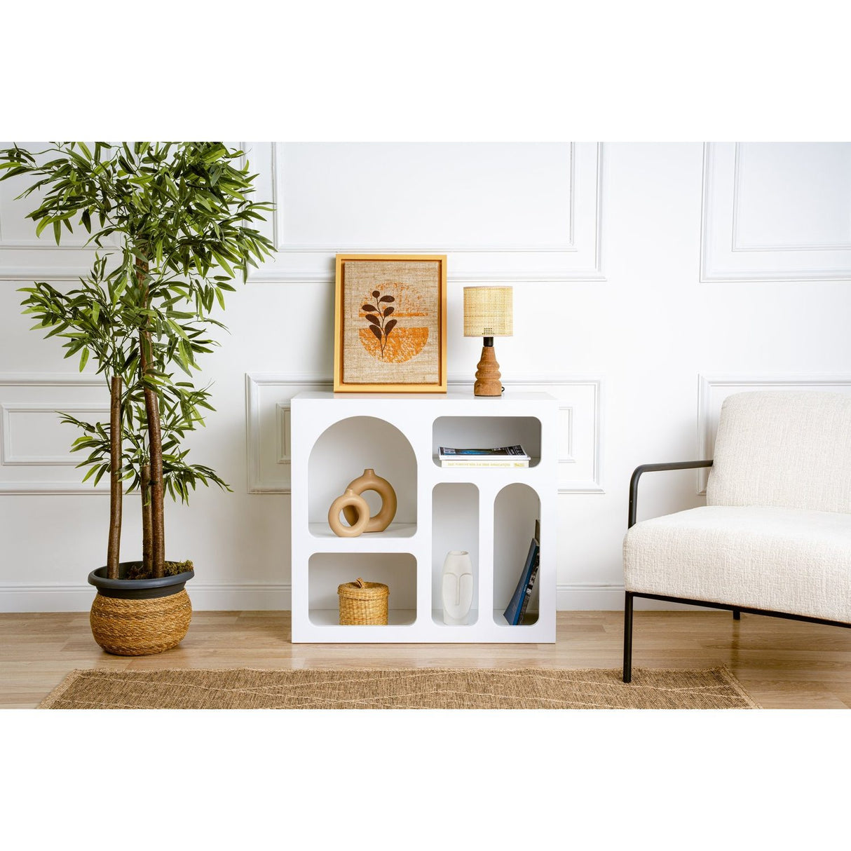 Suva (80 x 74 x 37 cm) Konsolbord Vit