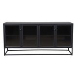 Riff i Svart Metall Industrilook Sideboard