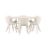 Copenhagen, Lilja Rund matgrupp Beige, Beige,Vitpigmenterad, ⌀140