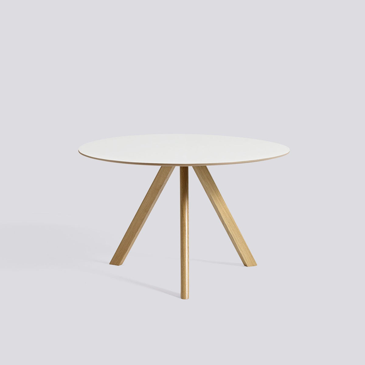 CPH 20 Ø120 × H73 cm Matbord White – laminat, massiv ek med vattenbaserad lack