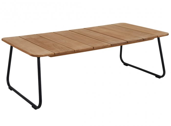 Nolli Soffbord 140x70 cm Svart/Teak