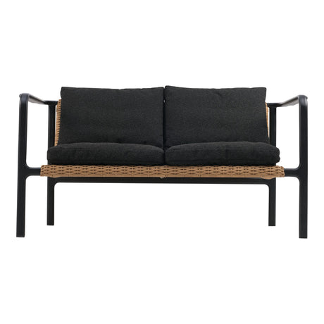 Motty 2-sits Soffa 140x76 cm Svart/Teddy Black