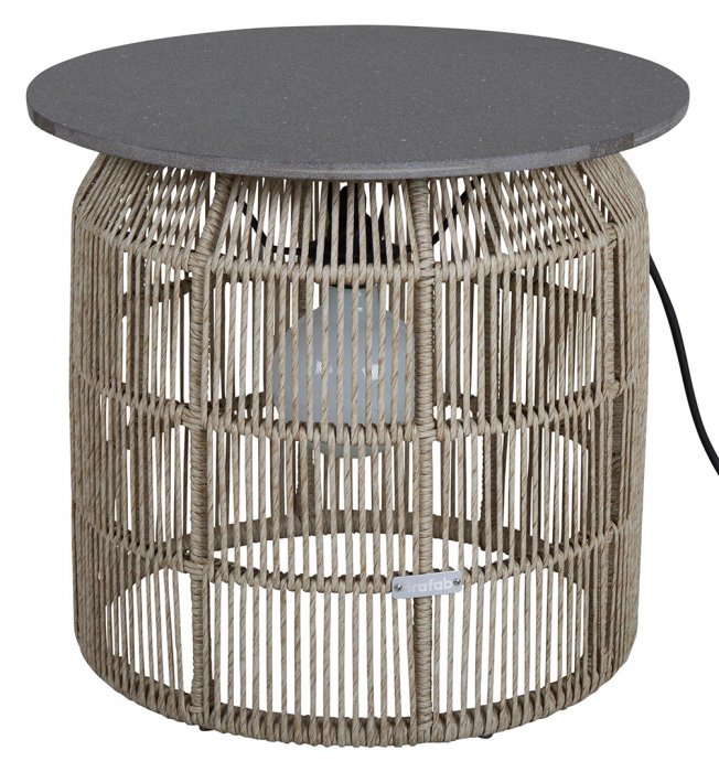 Pamir Sidobord med lampa Beige