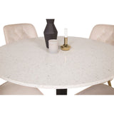 Razzia, Velvet Deluxe Rund matgrupp Beige,Guld, Svart,Vitt, ⌀106