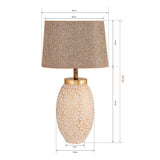 Nassau (40 x 30 x 40 cm) Creme Guld Bordslampa