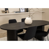 Bianca, Muce Oval matgrupp Svart, Svart, 200 x 90
