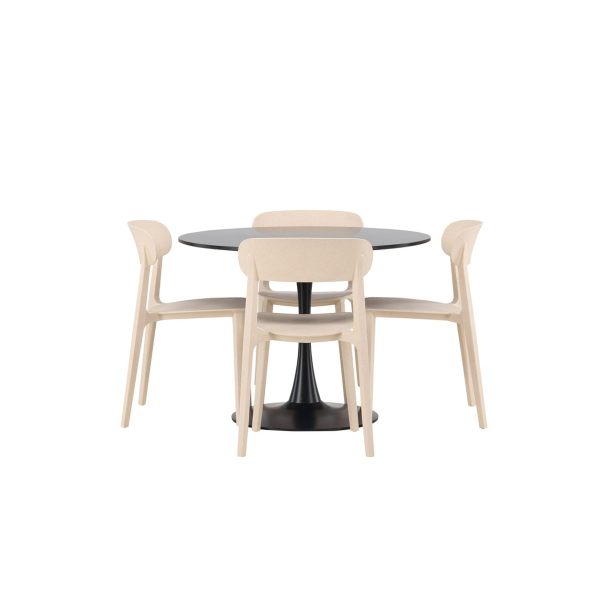 Glade, Åstol Rund matgrupp Beige, Svart, ⌀100