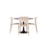 Glade, Åstol Rund matgrupp Beige, Svart, ⌀100