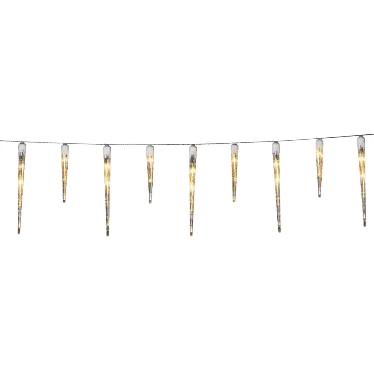 16 istappar 24 LED Ljusslinga Ute Amber