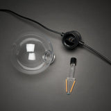 E27 10 Amber LED, Utbytbar Dimmer Klot Ljusslinga Ute