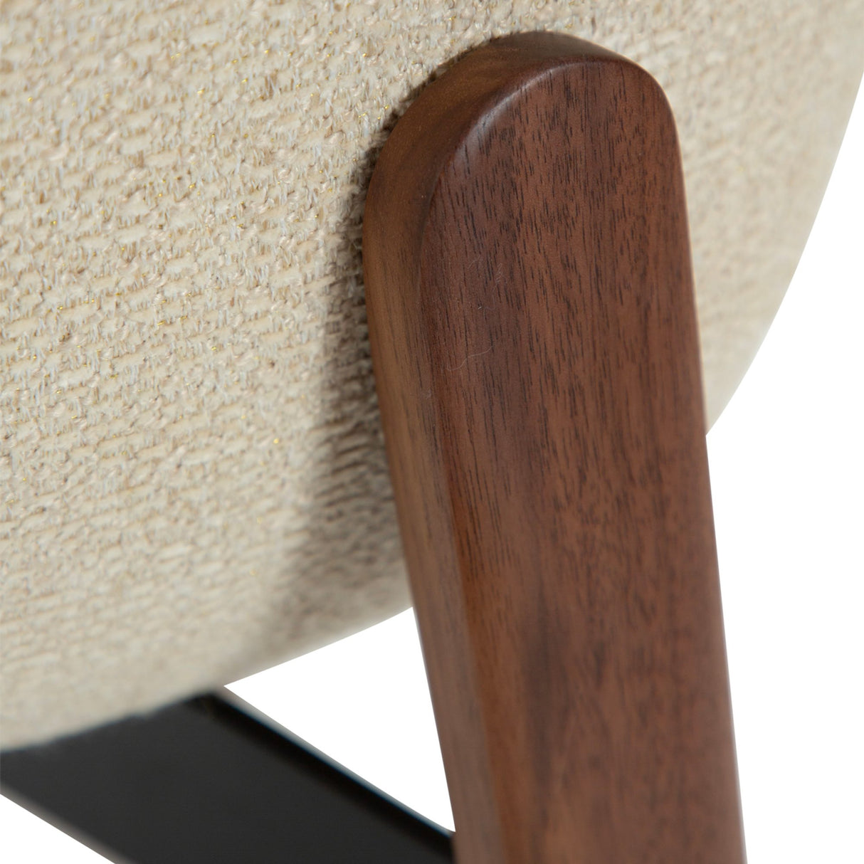 Paragon Stol Frosted Almond Bouclé, Walnut
