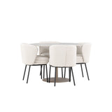 Lycke, Agnes Rund matgrupp Svart,Vit, Beige, ⌀110