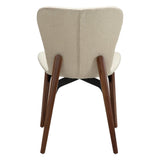 Paragon Stol Frosted Almond Bouclé, Walnut