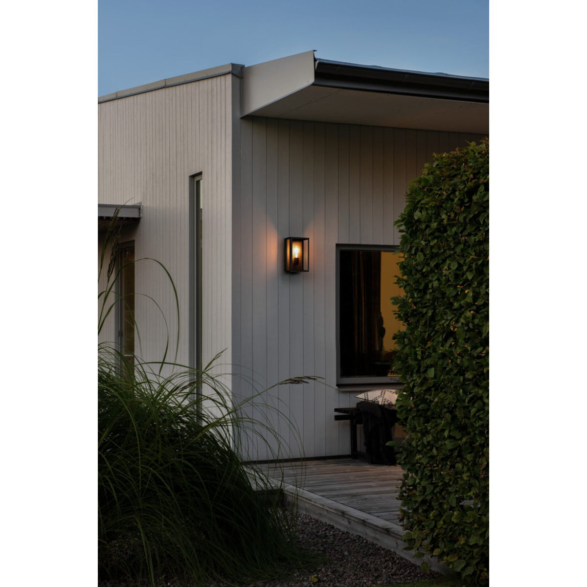 Carpi E27 Vägglampa Ute Svart/Klar, Medium (18 cm)