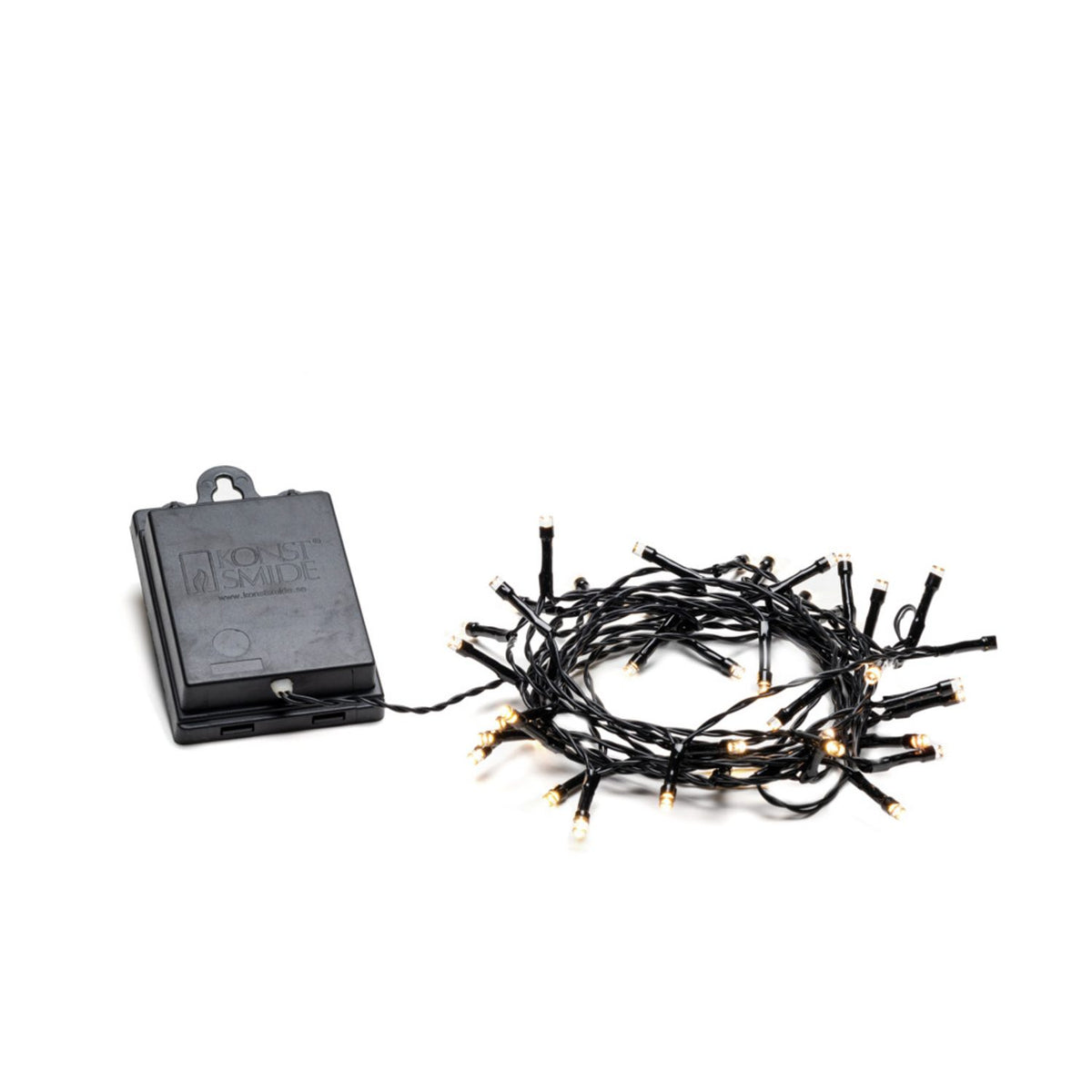 40 LED Multifunktion/timer 6h Ljusslinga Ute Varmvit/Svart Kabel