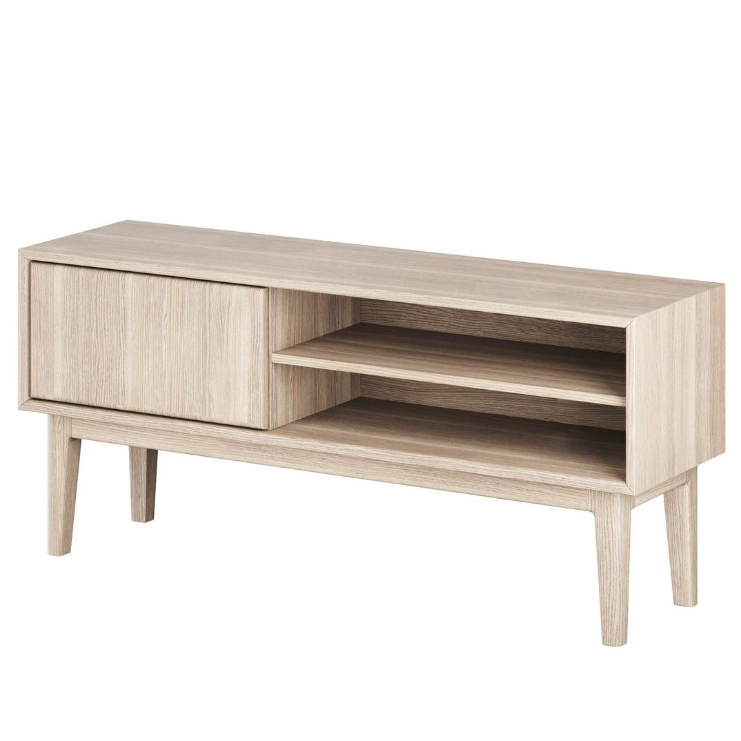 Broholm Solid TV-bänk 124x55 cm Vitoljad Ek