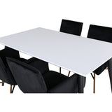 Jimmy, Petra Rektangulär matgrupp Svart,Koppar, Svart,Vitt, 150 x 90