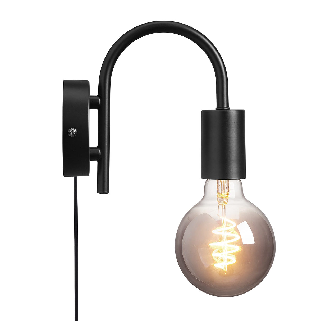 Paco Svart Vägglampa