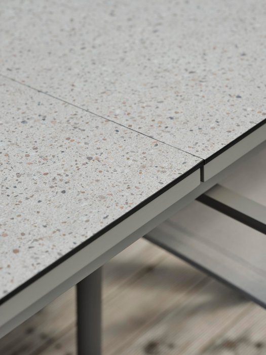 Hillmond Bord 100x166-226 cm Khaki/Beige Terrazzo