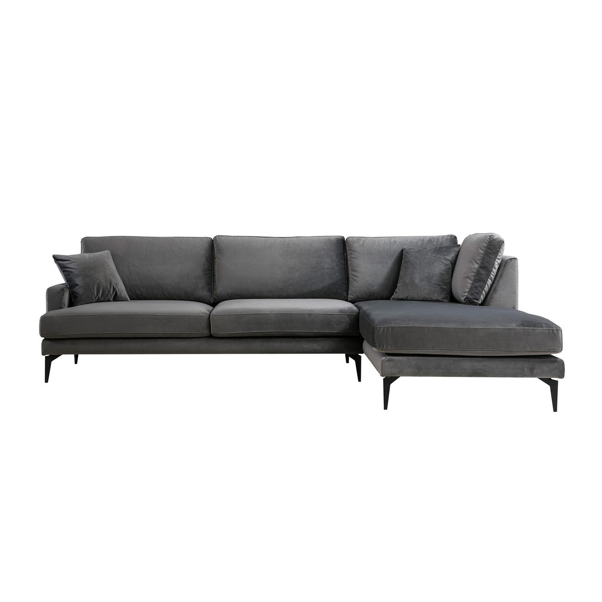 Quito Hörn (283-180 x 90 x 88 cm) Hörnsoffa Antracit, Vänster