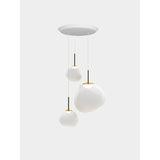 Melt Trio Round Pendelsystem LED Opalescent, Gold