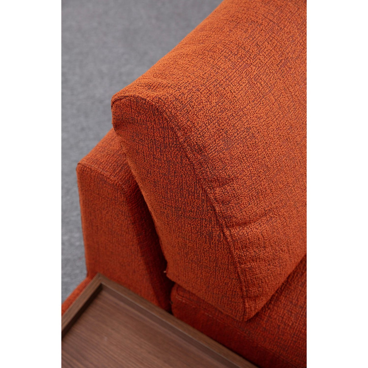 Auckland med puff (314-275 x 95 x 76 cm) Orange Hörnsoffa
