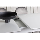 Disa, Eva Rektangulär matgrupp Silver, Grå,Vit, 120 x 80